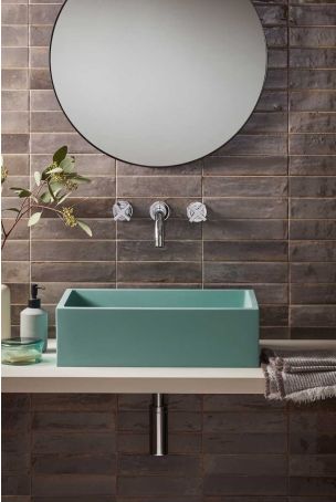 Walter Rectangular Concrete Basin 51x32x15 - Freestanding - Seafoam Green