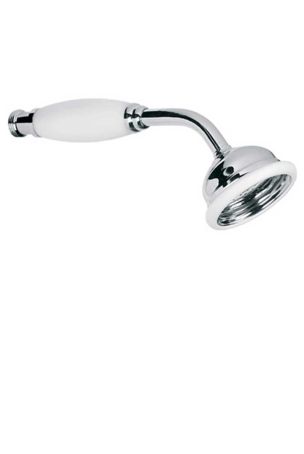 Lefroy Brooks Classic 'Hotel' Handset With White Acetyl 'Impact Resistant' Handle & Rollover Bumper Ring LB2141