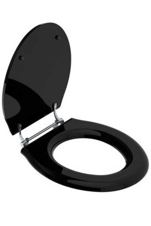 Lefroy Brooks Lissa Doon Gloss White Lavatory Seat With Bar Hinge LB7541 - Chrome