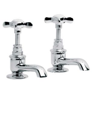 Lefroy Brooks Classic Basin Pillar Taps (Pair) LB1422