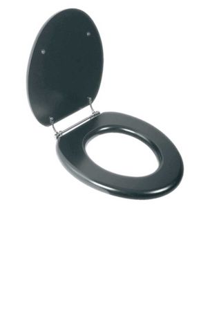 Lefroy Brooks Classic Black Lavatory Seat With Bar Hinge (Suitable For Lissa Doon