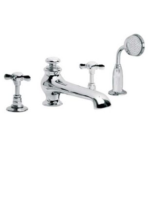 Lefroy Brooks Classic Four Hole Bath Set With Diverter And Pull-Out Hand Shower LB1250