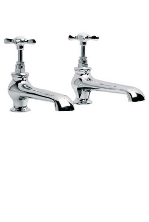 Lefroy Brooks Classic Long Nose Bath Pillar Taps (3/4") (Pair) LB1450