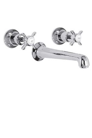 Lefroy Brooks Classic Wall Mounted Three Hole Basin Mixer LB1212