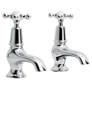 Lefroy Brooks Connaught Bath Pillar Taps (Pair) 3/4" CH8054