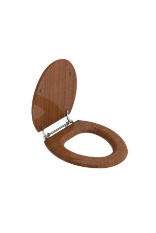 Lefroy Brooks La Chapelle Mahogany Lavatory Seat With Bar Hinge LB7740