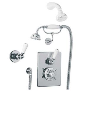 Lefroy Brooks Godolphin Concealed Thermostatic Valve With Classic Handset And Shower Kit (Order Headset Separately) GD8712