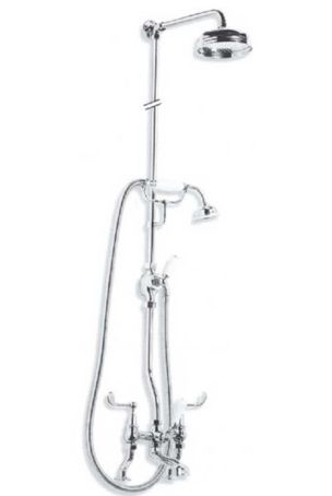 Lefroy Brooks Connaught Lever Bath Shower Mixer With Riser Kit