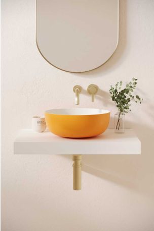 Otto Stone Countertop Basin - Daffodil Yellow