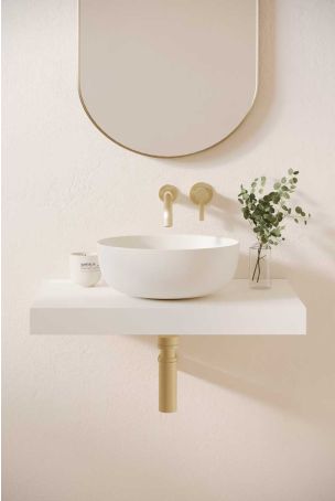 Otto Stone Countertop Basin - White