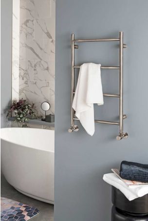 Vogue Pure Brass Base - Heating Only - Wall Mounted - Brushed Nickel