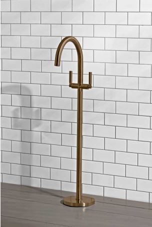 Senska - Bath Filler - Floor Mounted - Metal Lever (Minimum 1 bar pressure)