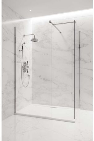 Wharfe Walk In Shower Enclosure - Chrome