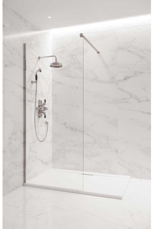 Foss Walk-in Shower Enclosure - Polished Nickel