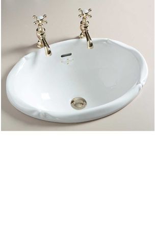 Silverdale Victorian White Inset Basin 510mm (No Tap Hole)