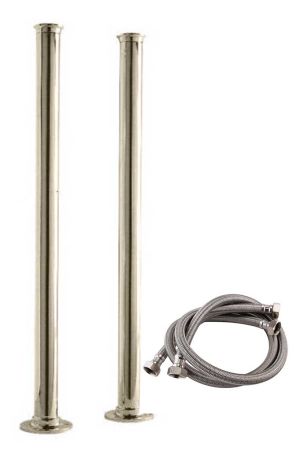 Nickel Finish Standpipes With Flexi (for baths without tap holes)