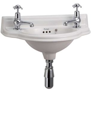 The Burlington Edwardian Curved Cloakroom Basin Wall Mounted