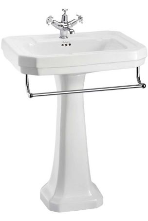 The Burlington Regal Victorian Large Basin With Towel Rail & Pedestal