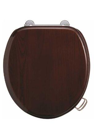 The Burlington Toilet Seat Bar Hinge Mahogany Coloured Finish (Handle Not Included)