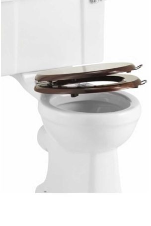 The Burlington Toilet Seat Soft Close Mahogany Coloured Finish