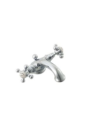 Silverdale Victorian Monobloc Basin Mixer Tap And Pop Up Waste