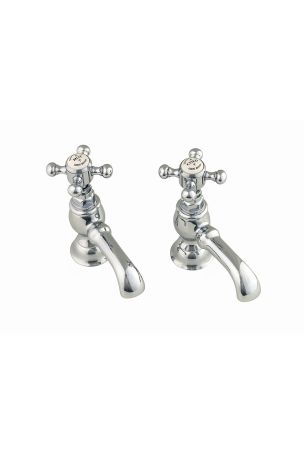 Silverdale Victorian Bath Pillar Taps