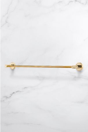 Contemporary Single Towel Rail - Polished Brass