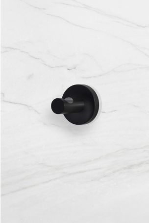Contemporary Single Robe Hook - Matt Black