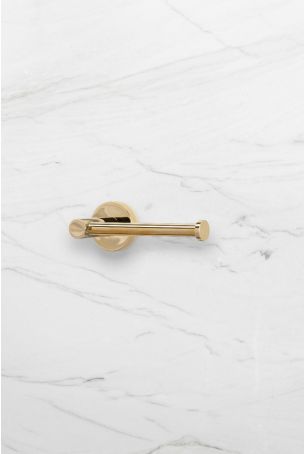 Contemporary Toilet Roll Holder - Polished Brass