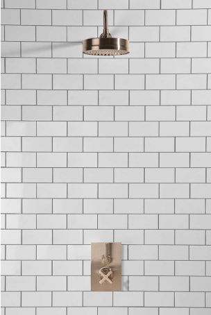 Elbe - Concealed Shower Set - Metal Lever - 8" Rose - Brushed Nickel