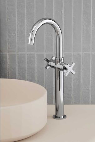 Bayor Monobloc Basin Mixer - Deck Mounted - X-Top - 160mm Extension - Chrome Finish