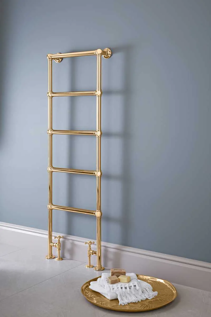 Vogue Ballerina Brass Base Heating Only Floor Mounted Polished Brass