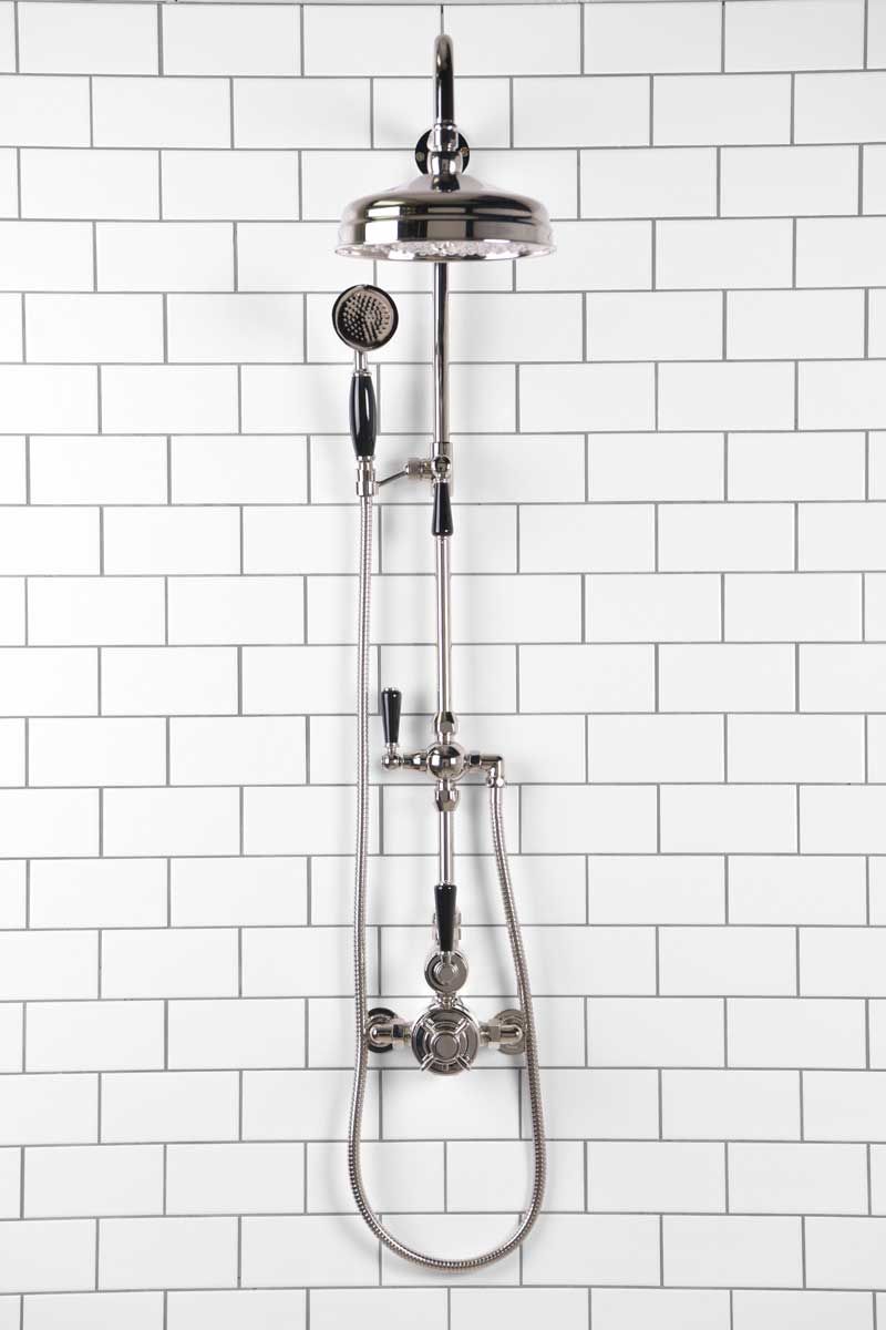 Calder Exposed Shower Valve Kit 8" Rose With Diverter Polished Nickel