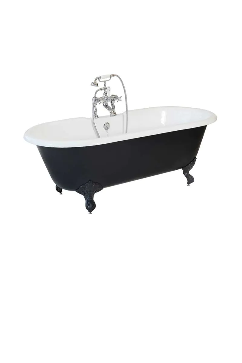 Black cast iron tub discount