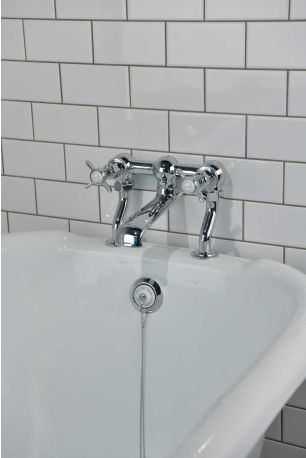 Aysgarth Bath Filler Tap X Top Chrome 3/4BSP