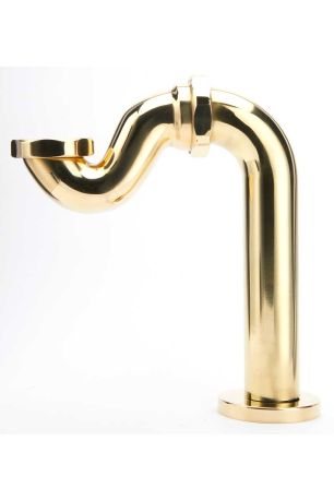 Shallow Seal Bath Trap - Polished Brass