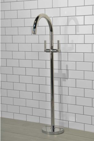 Senska - Bath Filler - Floor Mounted - Metal Lever - Chrome