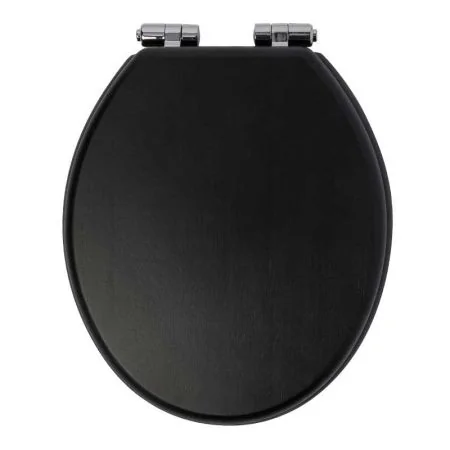 The Cast Iron Bath Company - Tamar Toilet Seat - Matt Black - Top View