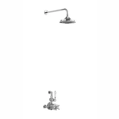 Burlington Avon Thermostatic Exposed Shower Valve Single Outlet with Fixed Shower Arm and 9 inch Shower Head