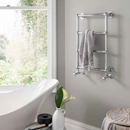 Vogue Ballerina Mild Steel Base - Heating Only - Wall Mounted - Chrome