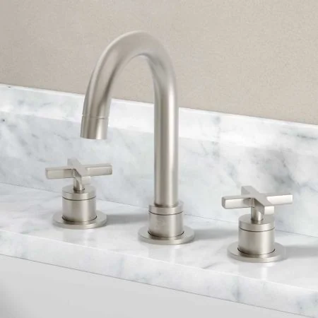 Bayor - 3-Hole Basin Mixer - Wall Mounted - Crosshead