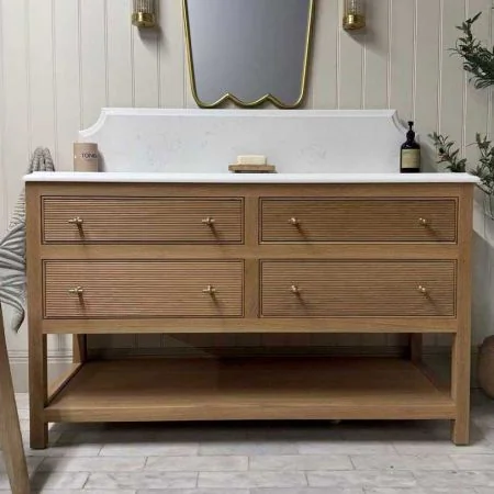 Bellagio 1500mm 4 Drawer Reeded Double Vanity Unit