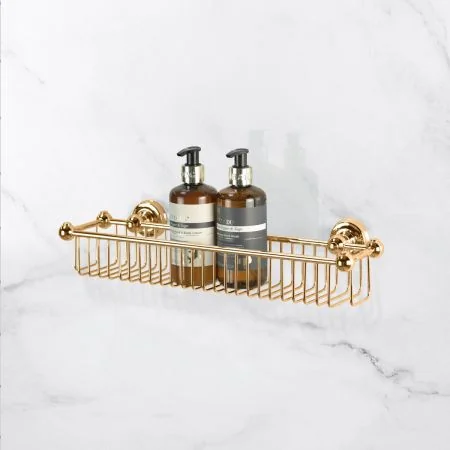 Traditional Bottle Basket - Living Brass
