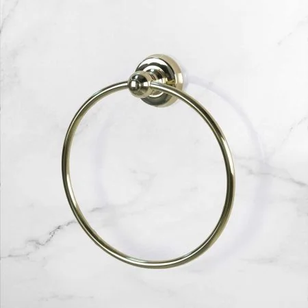 Traditional Round Towel Ring - Timeless Brass