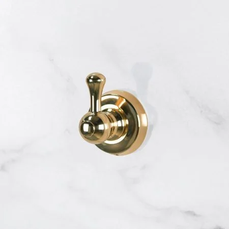 Traditional Single Robe Hook - Living Brass