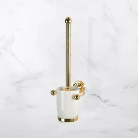 Traditional Wall Mounted Toilet Brush Holder - Living Brass