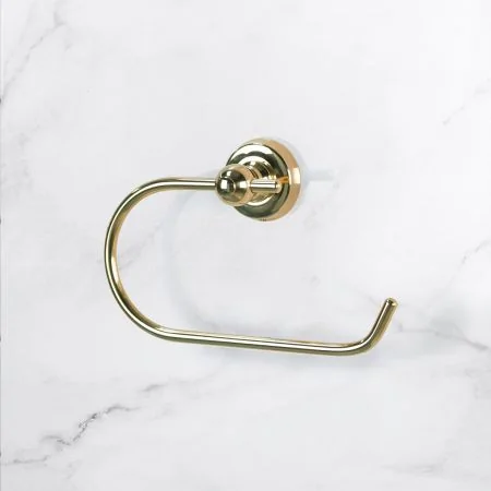 Traditional Wire Toilet Paper Holder - Living Brass