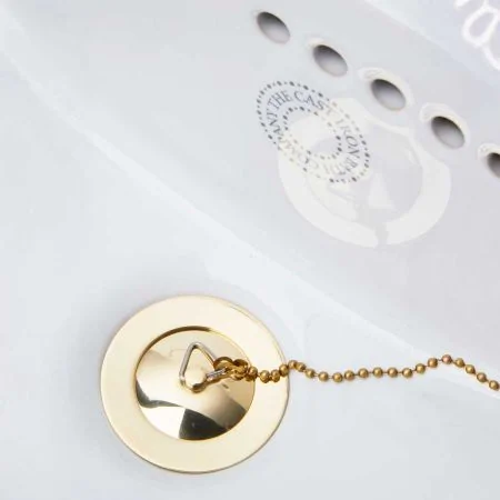 The Cast Iron Bath Company Basin Waste, Plug and Chain - Living Brass