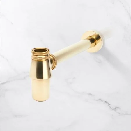 Traditional Round Bottom Basin Bottle Trap - Living Brass
