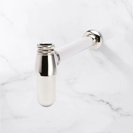 Traditional Collection Round Bottom Basin Bottle Trap - Polished Nickel